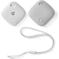 Nedis Keyfinder | Geschikt voor: Apple Find My App | Batterij Gevoed | 3x CR2032 | Incl. batterij(en) | Bluetooth-versie: 5.1 | Batterijlevensduur tot: 1 Jaar | Wit | 3 Stuks - BTTAG10WT3