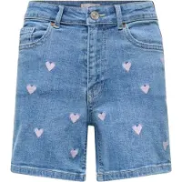Kids Only GIRLS Jeans 'KOGJUICY' blauw denim / lichtroze