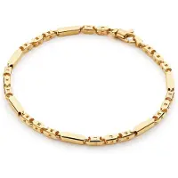 Glow 104.8257.19 Unisex Armband Square 19 cm Goudkleurig