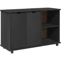 vidaXL Rollende kast Grijs 100 x 39 x 65,5 cm Massief vurenhout