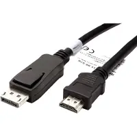 Value DisplayPort kabel DP - HDTV, M/M, zwart, 2 m