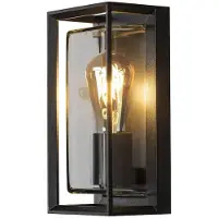 Konstsmide Brindisi schwarz 7885-750 Buitenlamp (wand) E27 Zwart