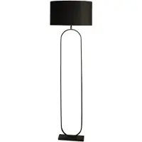 Searchlight Vloerlamp Modish zwart met zwarte kap