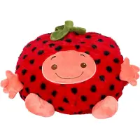 Rappa Aardbei - Handwarmer - Knuffelkussen - Rood