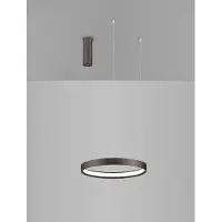 Lyora Strakke hanglamp Perrine Ø 40cm koffie bruin