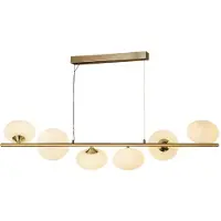 Searchlight Gouden hanglamp Pebble 6-lichts