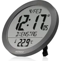 KIENZLE radio-wekker met binnentemperatuurindicator, antracietkleurig