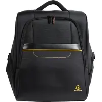 Exacompta Exactive notebookrugzak, voor laptops tot 15″, nylon, met trolleylus & opbergvakken, B 290 x H 450 x D 160 mm, zwart