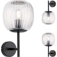 Paulmann Ruya 71144 Wandlamp E14 Glas, Zwart (mat)