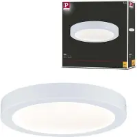 Paulmann LED-plafondlamp Abia, wit / opaal, Woon-/ Eetkamer, Kunststof, Modern, LED plafondlamp