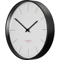 KIENZLE Wandklok - Modern - 25cm - Radiogestuurd - Zwart - Wit