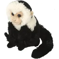 Wild republic knuffel aap junior 20 cm pluche zwart/wit