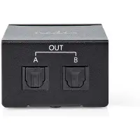 Nedis TosLink-Splitter | 2-wegs | Zwart | 1 stuks - ASPL2512BK