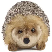 Living Nature Egel knuffel - bruin - pluche - 23 cm - egelknuffel - egeltje - Bosdieren knuffeldieren - Speelgoed voor kind