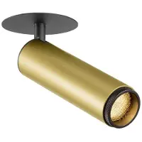 SLV Inbouwspot Grip! M goud met zwart 3000K
