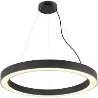 SLV Zwarte hanglamp Medo Ring 90 Ø 90cm