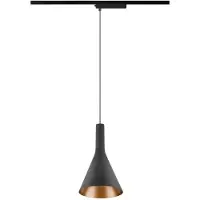 SLV Hanglamp voor rail Lalu 1-fase zwart Ø 15,2cm