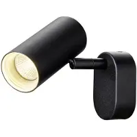 SLV LED wandspot Noblo, dimbaar tot warm, zwart, 13 cm, zwart, Woon-/ Eetkamer, Aluminium, Modern, LED plafondlamp