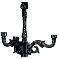 Ks Verlichting Nostalgic lantern crown Ornament 4-lichts - groen