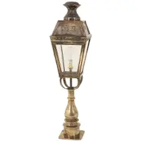 Limehouse Landelijke sokkellamp Kensington handgemaakt 78cm - antiek koper (ANT)