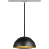 SLV Hanglamp voor rail Forchini M 40 zwart-wit 1-fase Ø 40cm