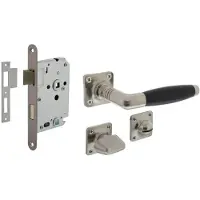 Intersteel Compleet deurklinkset Ton Basic mat nikkel toilet