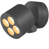 SLV LED-wandlamp buiten R-Cube, dimbaar, zwart, Aluminium, Modern, LED wandlamp buiten