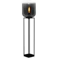 Eglo 39989 Bulciago Staande Lamp Staal Zwart/Gestoomd Glas - 1 x E 27