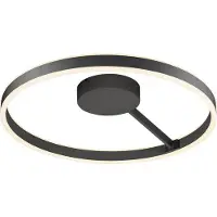 SLV LED-plafondlamp One, dimbaar, zwart, Woon-/ Eetkamer, Aluminium, Modern, LED plafondlamp