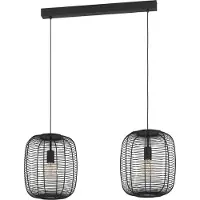 Eglo 2-lichts hanglamp Rinroe design zwart
