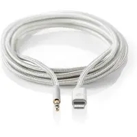 Nedis Lightning-Adapter | Apple Lightning 8- Pins naar 3,5 mm Male | 1 m | Nylon | 1 stuks - CCTB39940AL10