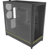 Montech - HS01 schwarz Tempered Glass - Midi/Minitower Midi-tower Behuizing, Gaming-behuizing, PC-behuizing Zwart