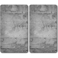 Kesper Multiglazen snijplanken, afdekplaten, set van 2 stuks, 50x28.5cm, betonlook