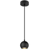 SLV Strakke hanglamp Light Eye 90 zwart Ø 9cm