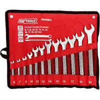 AWTOOLS AW KLUCZ KOMPLET PŁASKO-OCZKOWE 12szt. /6mm-22mm/MATOWE 6,7,8,10,12,13,14,15,16,17,19,22