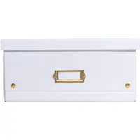 Exacompta 5x Opbergdoos in karton 33x50x16cm Neo Deco, vlak geleverd - Wit - 62458E