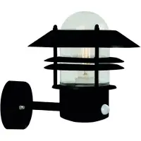 Nordlux Blokhus-wandlamp-Up-Sensor-E27-zwart