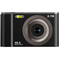 INF Digitale camera 2,7K 48MP 1080P, 16x zoom, anti-shake, gezichtsherkenning zwart