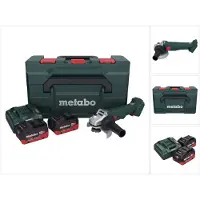 Metabo W 18 L 9-125 Akku Winkelschleifer 18 V 125 mm + 2x Akku 8,0 Ah + Ladegerät + metaBOX