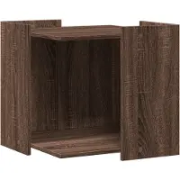 vidaXL Kattenbakkast 53x53x51 cm bewerkt hout bruin eikenkleurig