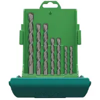 Heller Tools Beton-/steenboorset | 7-delig | d. 4 / 5 / 2 x 6 / 8 / 10 / 12 mm | 1 stuk - 16884 - 16884a
