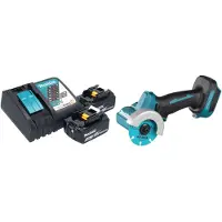 Makita DMC 300 RG accu haakse slijper 18 V 76 mm borstelloos + 2x accu 6.0 Ah + lader