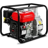 Eberth 6,5PK Waterpomp 60.000 l/u 30m 3" Benzine Vuilwater 4-Takt Motor
