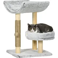 PawHut Kattenboom Spaanplaat - 40x40x60cm - Grijs