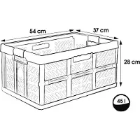 Keeeper Benno Eco Opvouwbare Boodschappenkrat - 45L, 50kg Draagvermogen