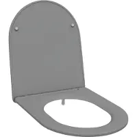 vidaXL Toiletbril Grijs 47 x 36 x 3,4 cm Duroplast