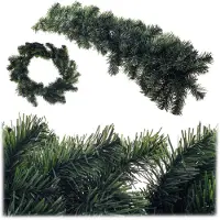 Kadax Kunstkerstslinger, 100 cm, realistische dennenslinger voor feestelijke decoratie, slinger voor binnen en buiten, kerstdecoratie (groen)