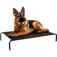 Petsona Hondenstretcher Verhoogd 109x71cm - Hondenbed Kauwbestendig - Honden Ligbed Binnen Buiten - Zwart