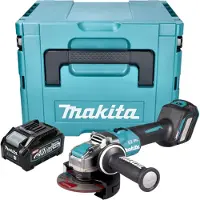 Makita GA 041 GM101 Accuslijper 40 V max. 125 mm X-LOCK Brushless + 1x accu 4.0 Ah + Makpac - zonder lader