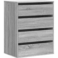 vidaXL Ladekast 60x41x76 cm bewerkt hout grijs sonoma eikenkleurig
